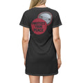 Protect Your Peace T-Shirt Dress — Casual Graphic Button Badge Tee Dress