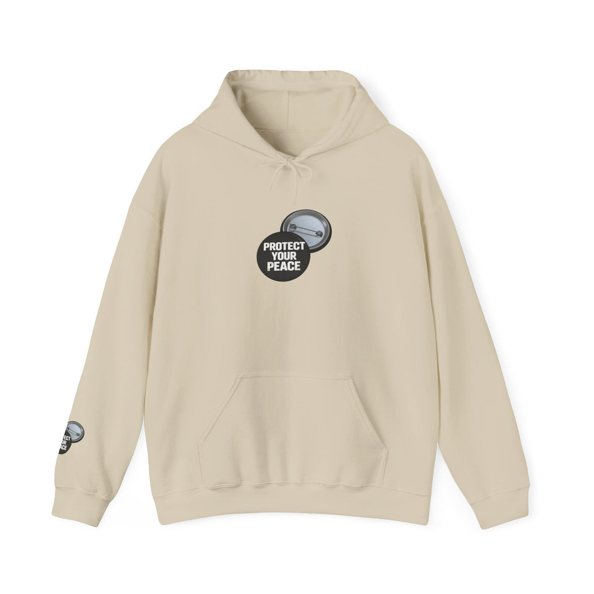 Hoodie  protect your peace  graphic design sleave and chest
