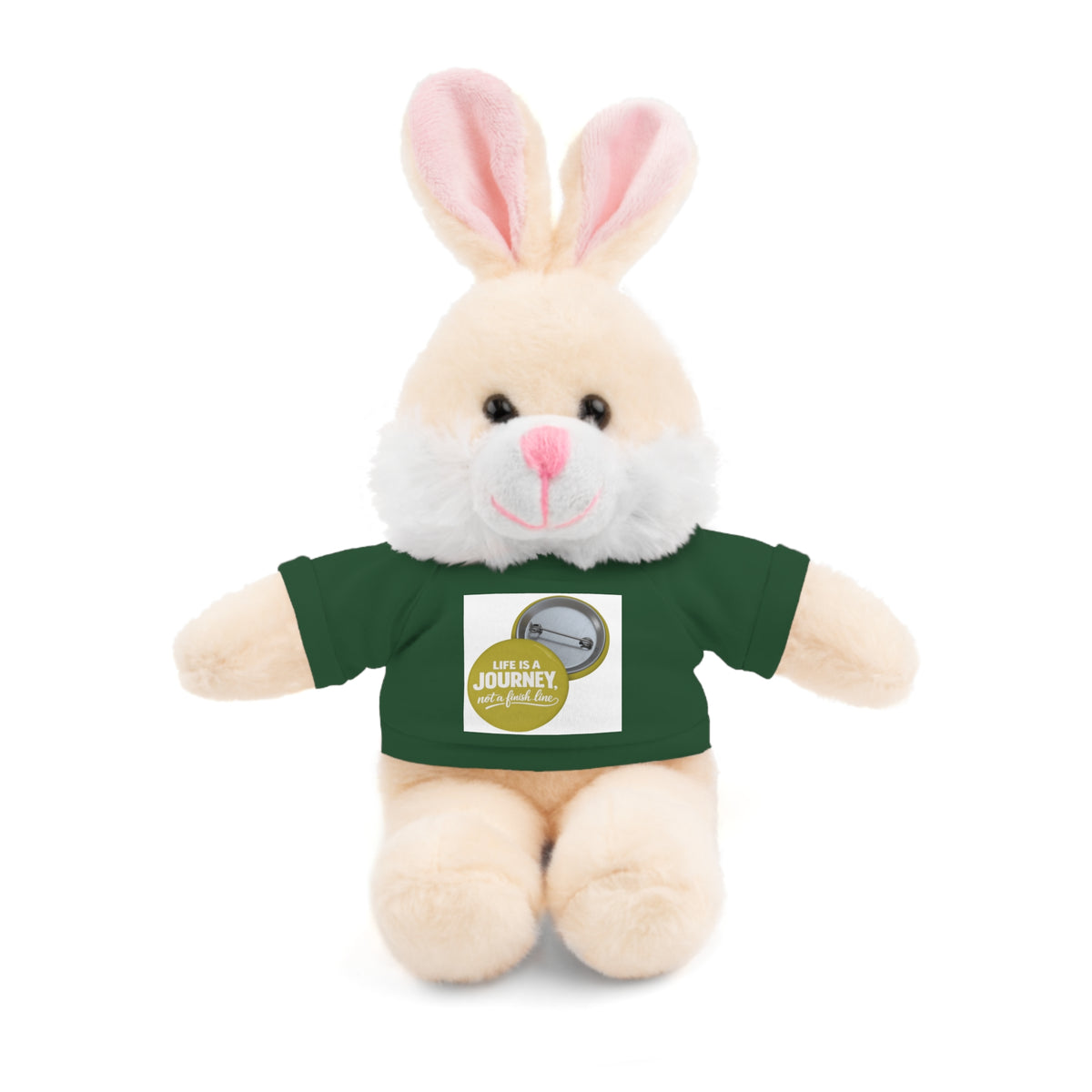 Cute Brown Teddy Bear with 'Life Is a Journey not a finish line.' Tee — Plush Gift for Kids & Travelers