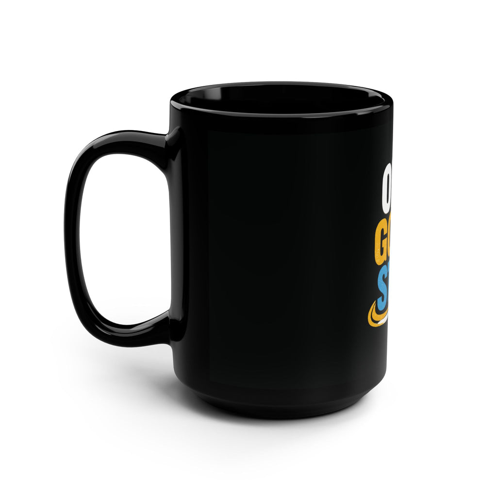 One Good Step Black 15oz Mug — Motivational Coffee Cup for Everyday Encouragement