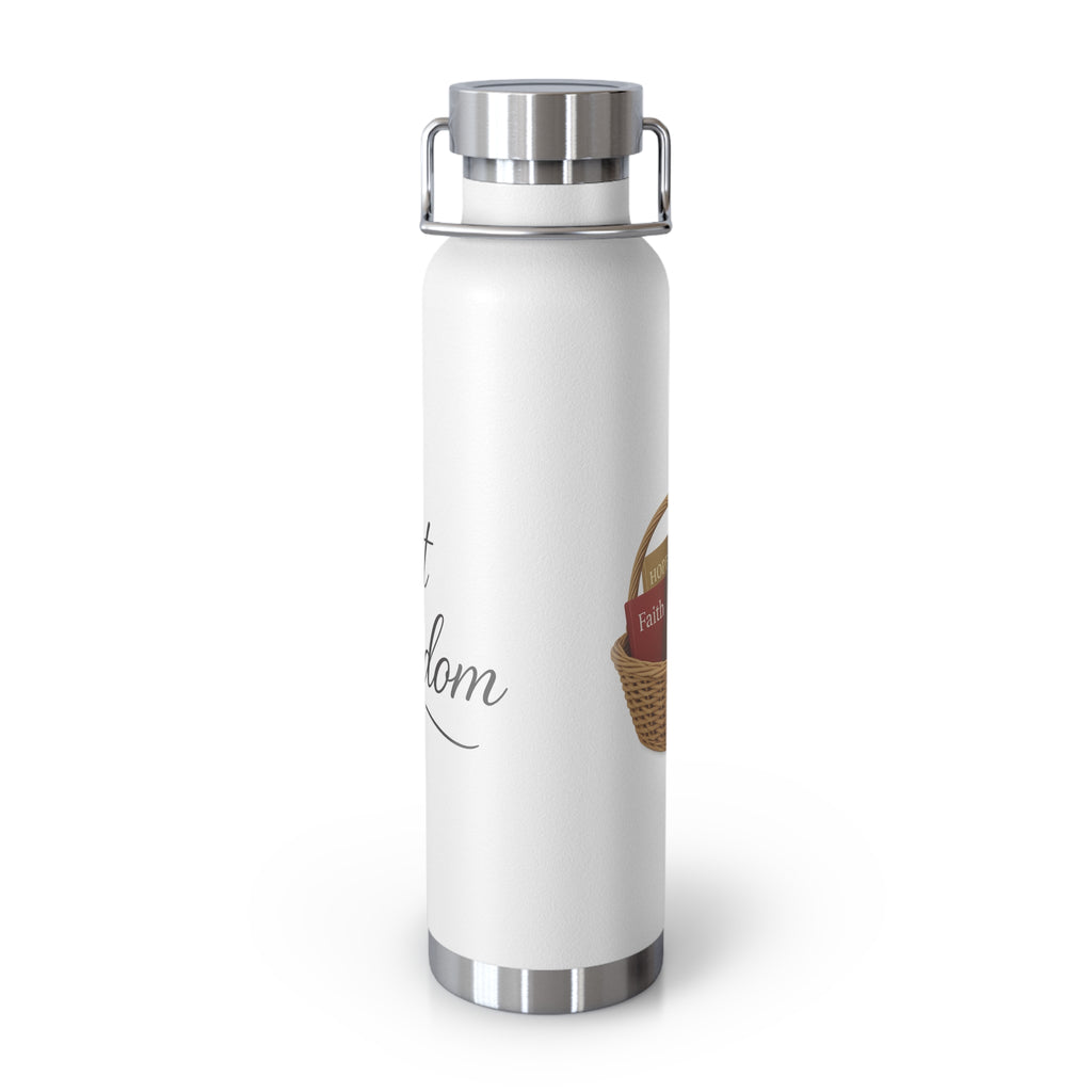 Get Wisdom 22oz Copper Vacuum Insulated Bottle — Insulated Water Bottle for Daily Hydration & Gifts
