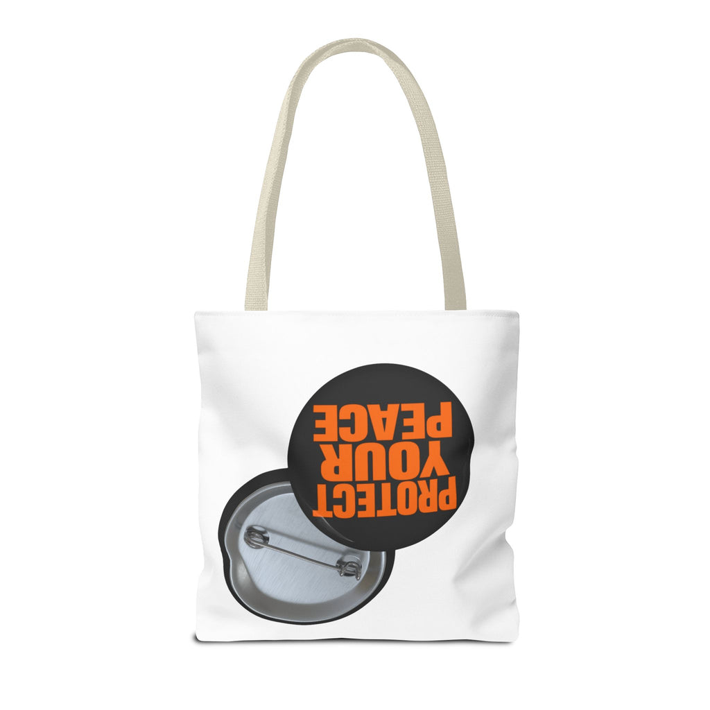 Tote Bag — Protect Your Peace Button Print Canvas Tote