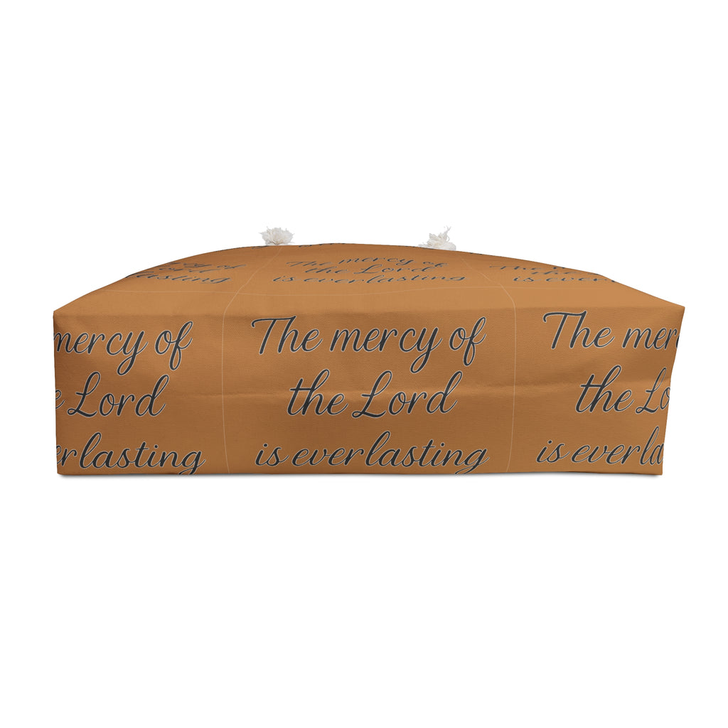 Faithful Weekender Bag — “The mercy of the Lord is everlasting” Scripture Tote