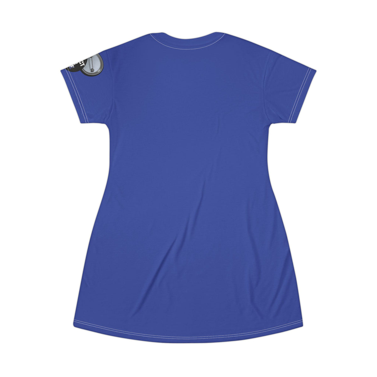 Royal Blue T-Shirt Dress graphic design I have a sound mind graphic sleeve protect your peace.