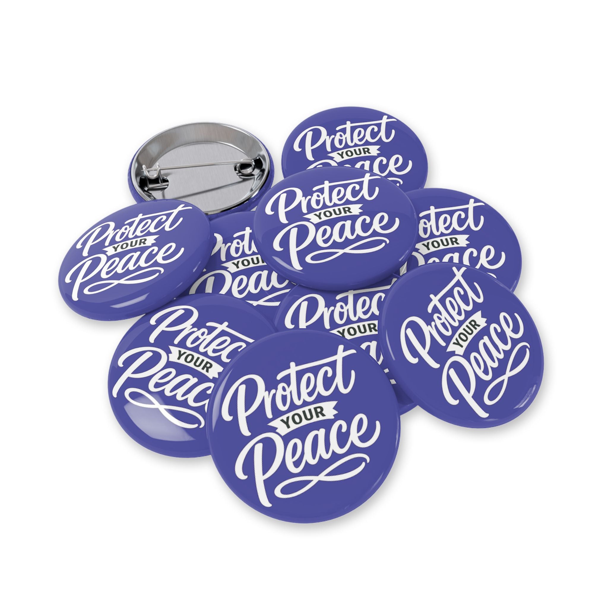 Protect Your Peace Round Pin — Inspirational Enamel Button for Jackets, Bags & Gifts