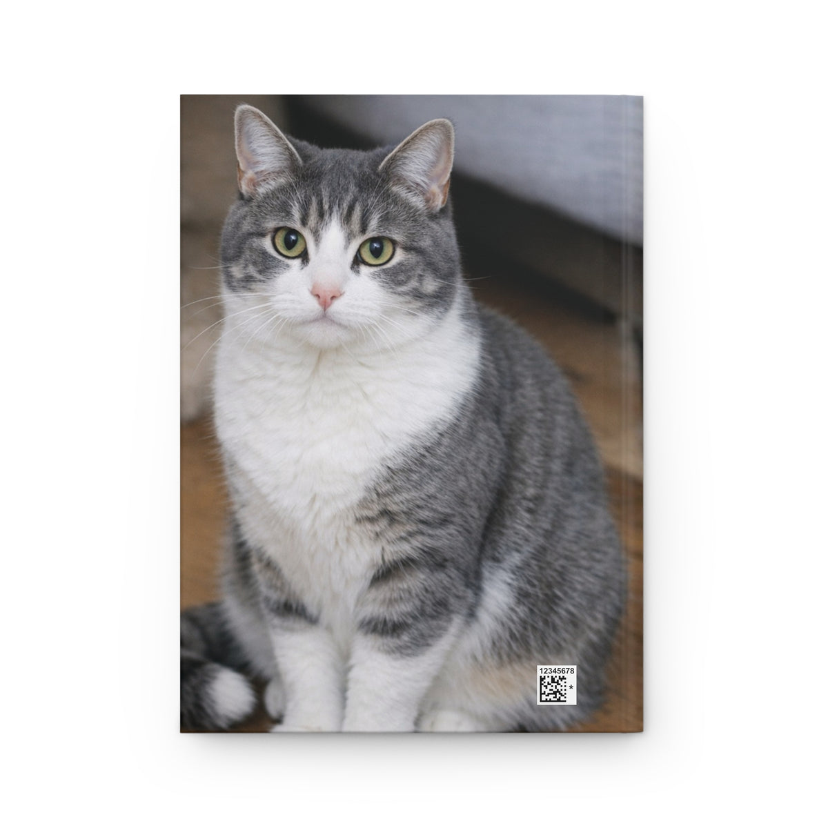 Hardcover Journal — "Protect Your Peace" Cat Photo Lined Notebook