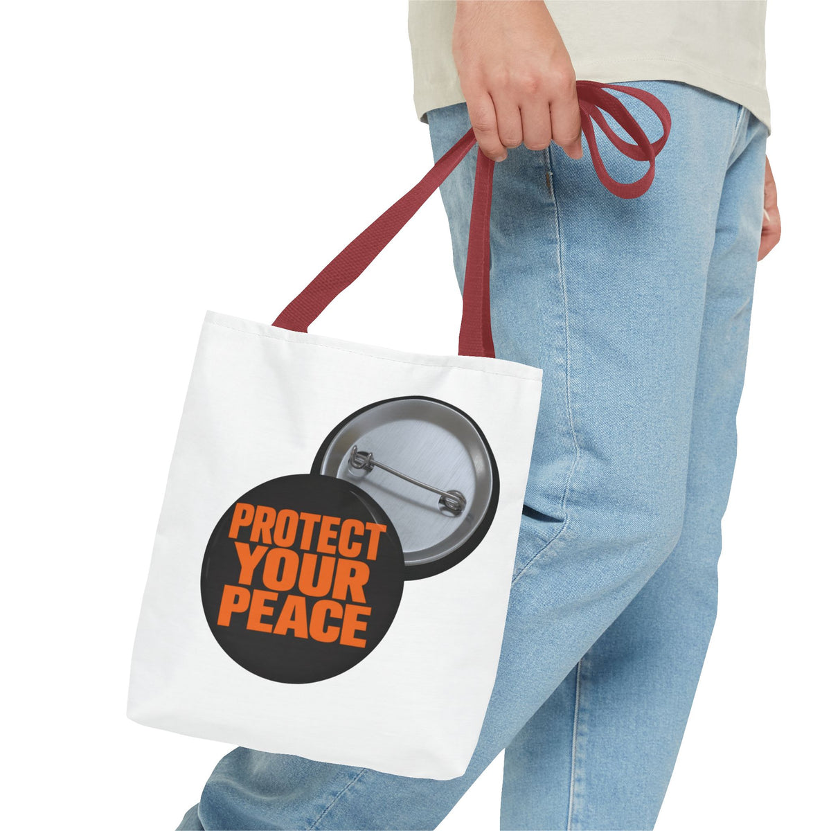 Protect Your Peace graphic design Mental Health Awareness Tote Bag