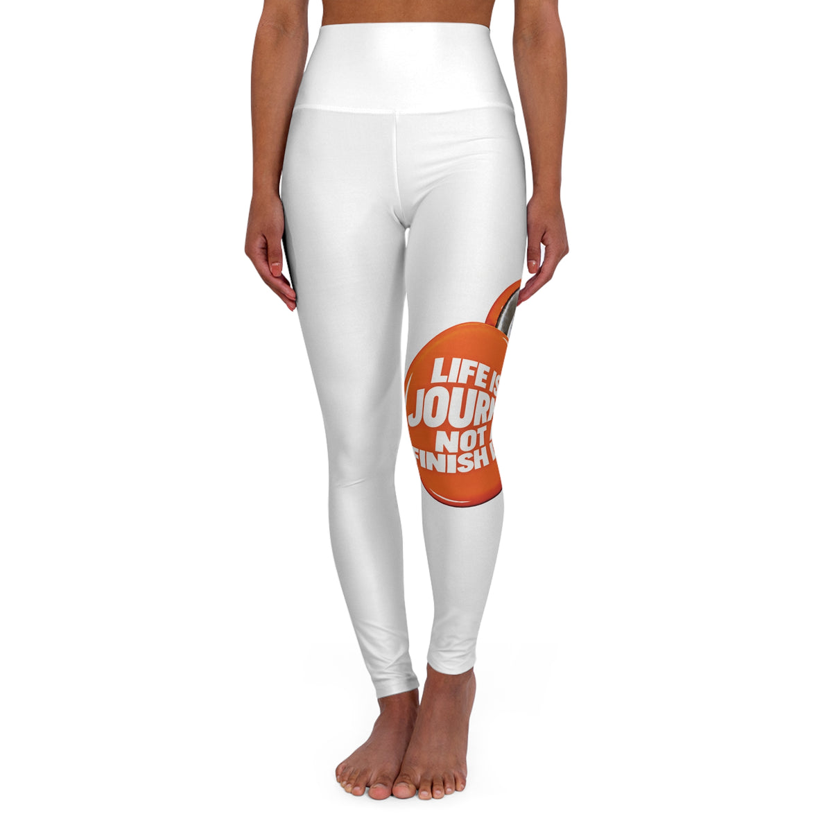 Life’s a Journey High-Waisted Yoga Leggings — Motivational  graphic AOP Fitness Tights