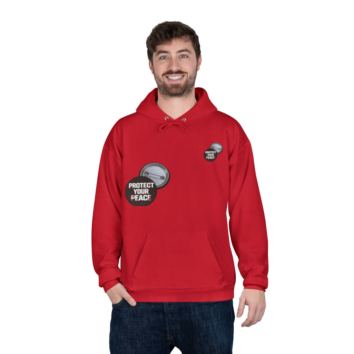 Protect Your Peace Hoodie — Minimal Badge Graphic Pullover