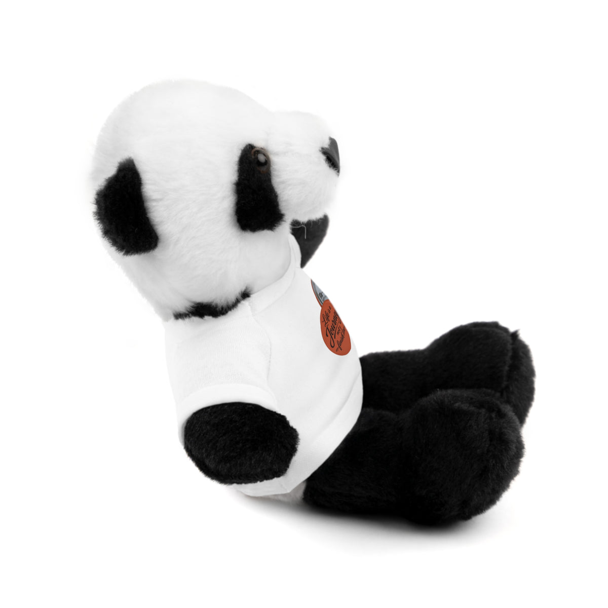 Life is a journey not a finish line. Plush Teddy Bear with Printed Tee — Cute Personalized Gift for Kids & Couples