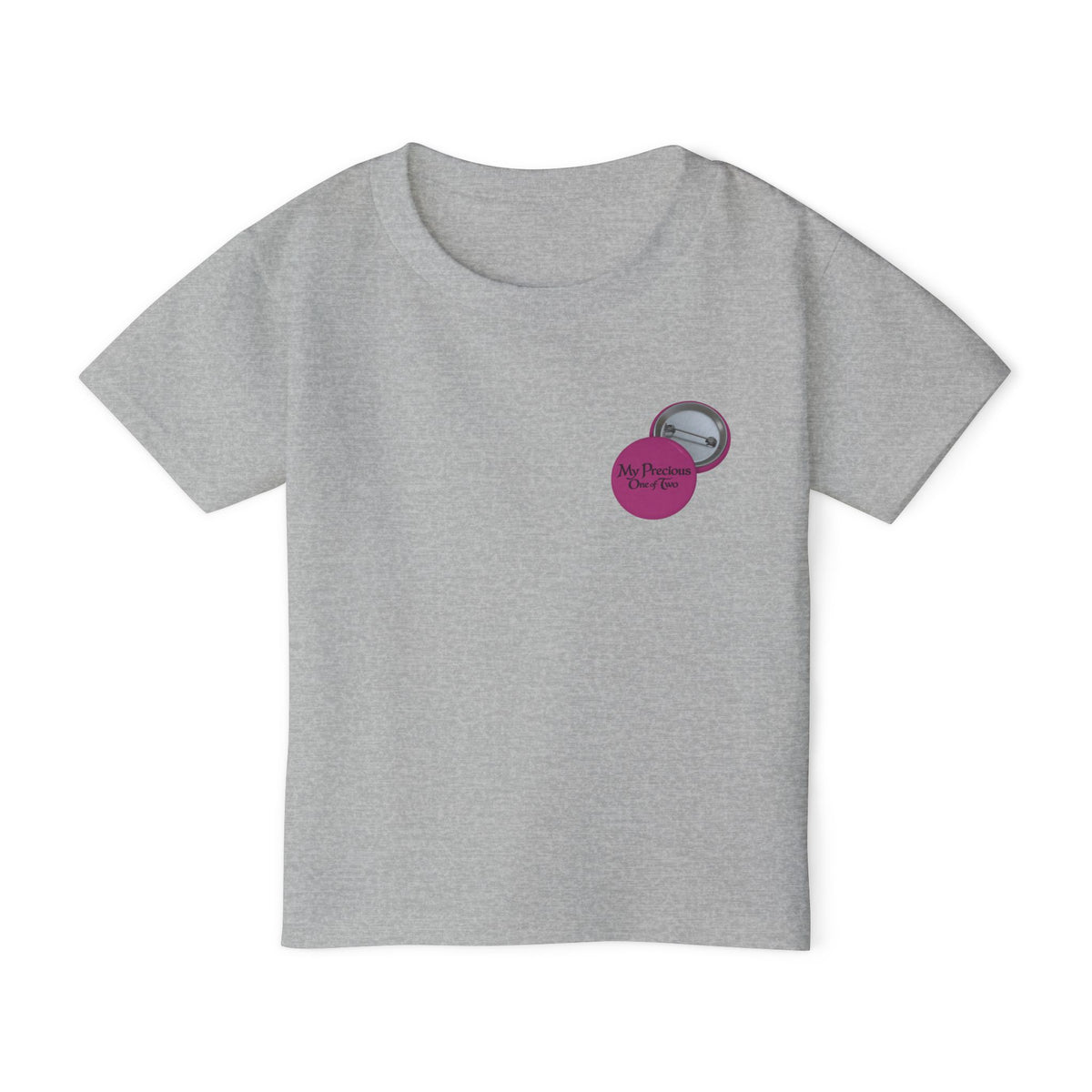 Toddler T-Shirt — "My Precious One of Four  Pink Button Graphic design
