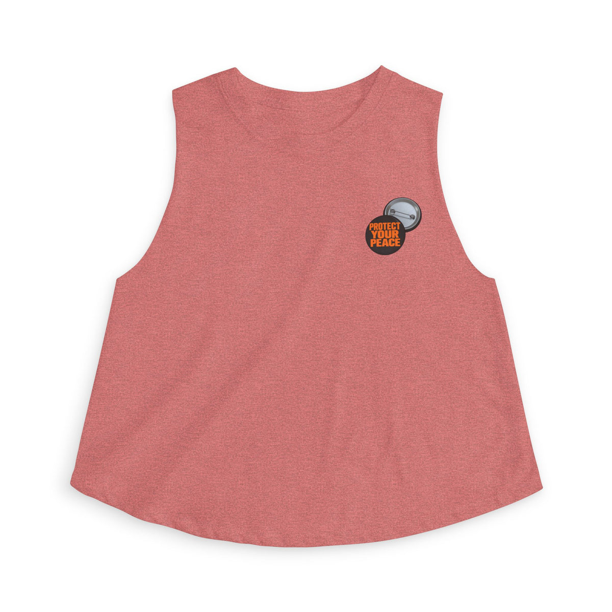 Women's Crop Top — 'Good Vibes Only' Mini Pin Graphic