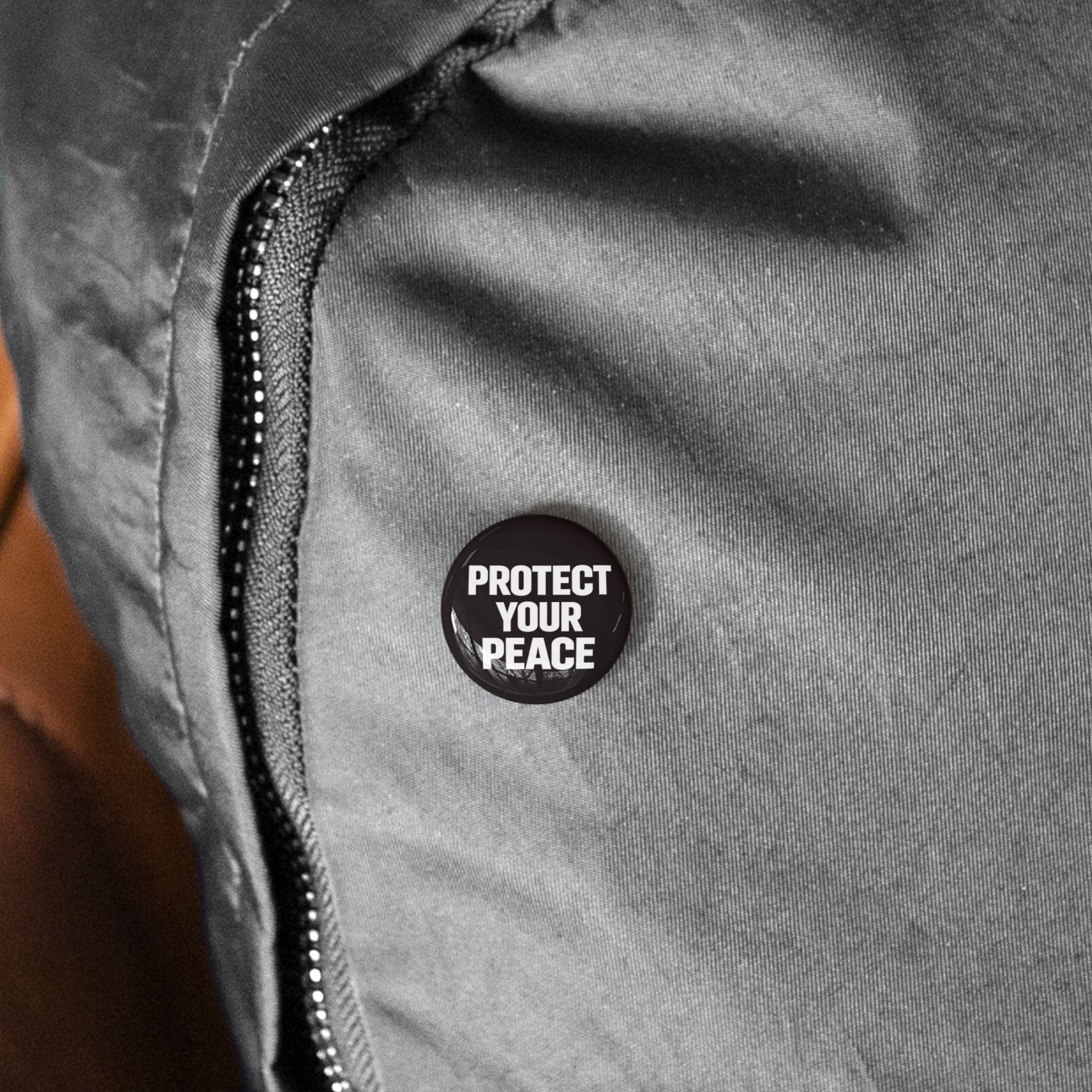 Protect Your Peace Pin — Round Enamel Button Badge