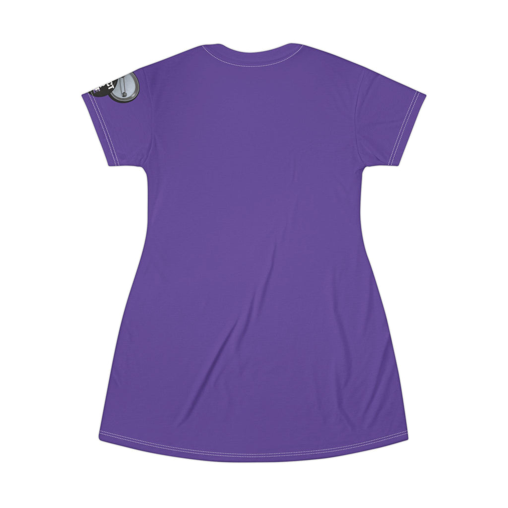 Purple T-Shirt Dress graphic I have a sound mind right bottom protect your peace sleeve.