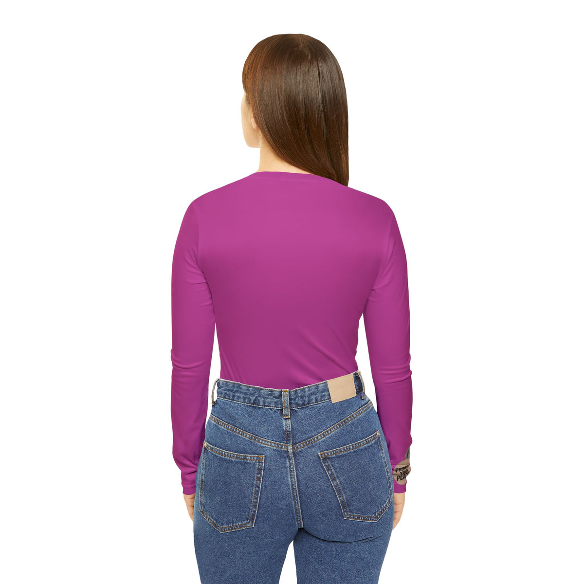 Women's Pink Long Sleeve V-Neck Shirt – Protect Your Peace Graphic Design