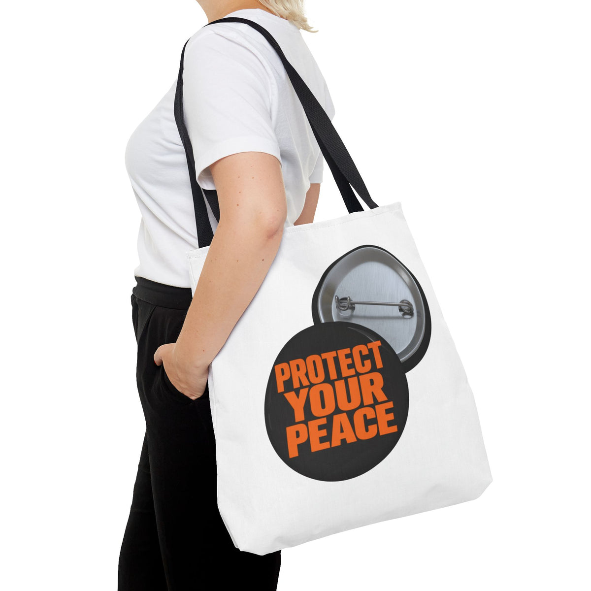 Protect Your Peace graphic design Mental Health Awareness Tote Bag