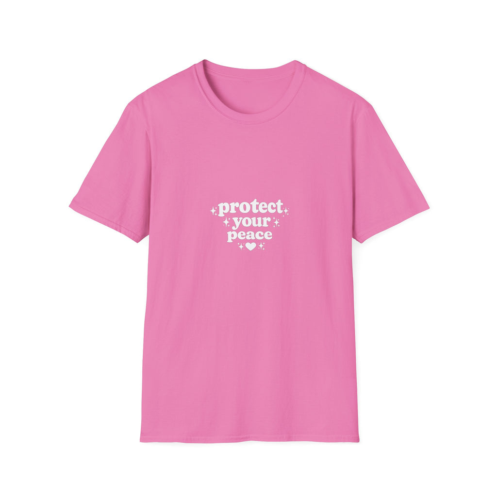 Protect Your Peace T-Shirt — Minimalist Embroidered Self-Care Tee