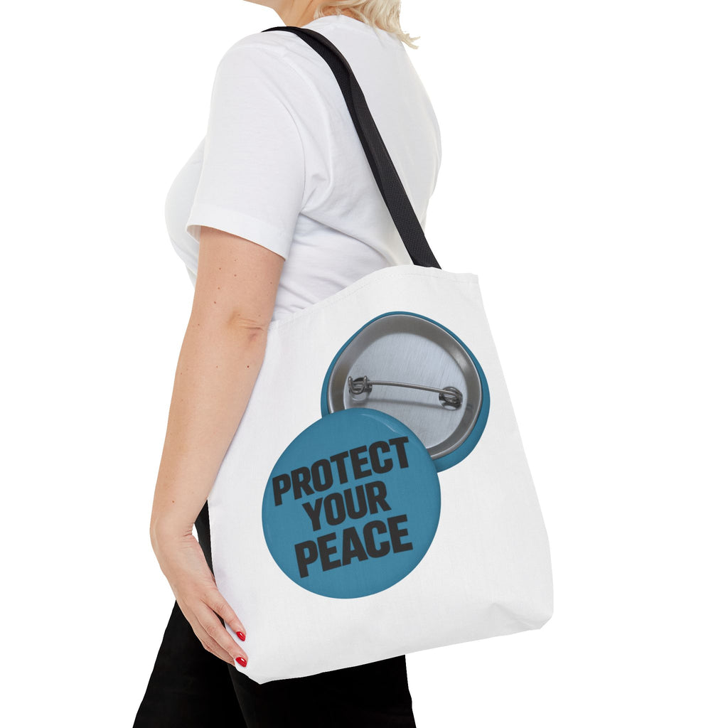 Protect Your Peace Tote Bag - Inspirational Everyday Canvas Shopper