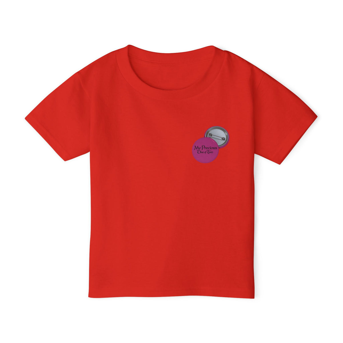 Toddler T-Shirt — "My Precious One of Four  Pink Button Graphic design