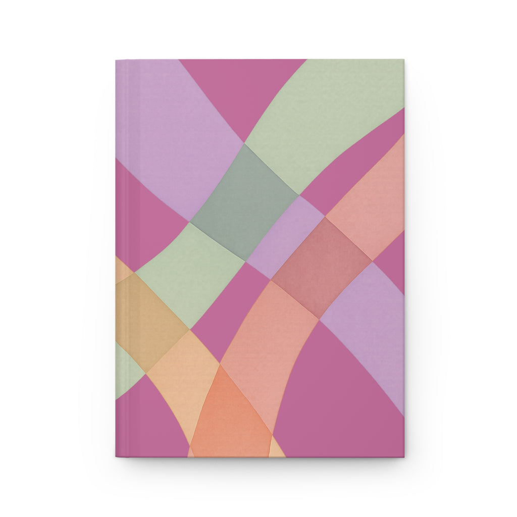 Abstract Pastel Wave Hardcover Journal — Patterned Matte Notebook for Notes & Gifts