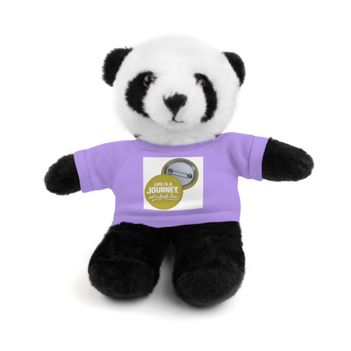 Cute Brown Teddy Bear with 'Life Is a Journey not a finish line.' Tee — Plush Gift for Kids & Travelers