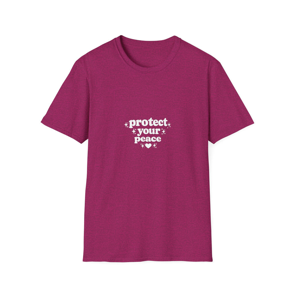 Protect Your Peace T-Shirt — Minimalist Embroidered Self-Care Tee