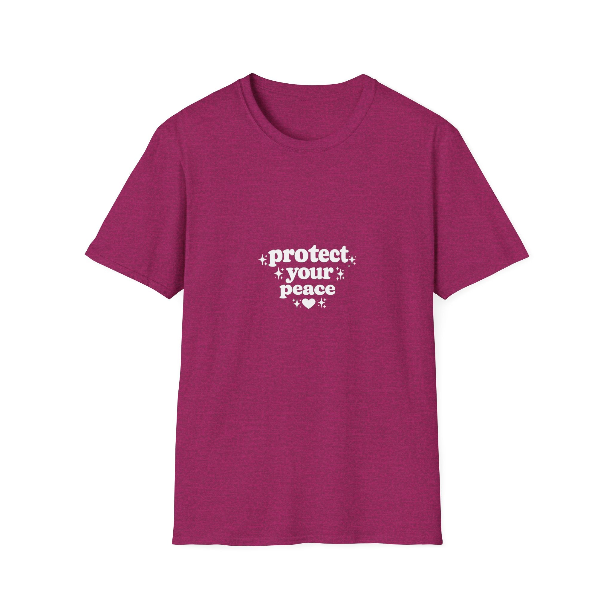 Protect Your Peace T-Shirt — Minimalist Embroidered Self-Care Tee