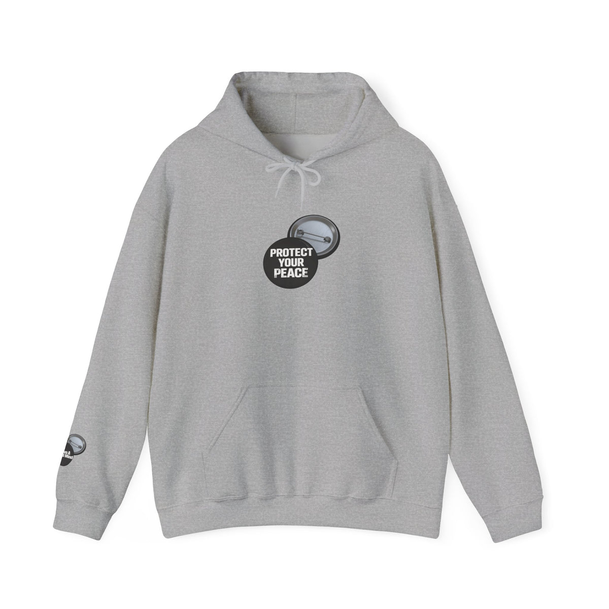 Hoodie graphic  and arm graphic design  protect your peace.