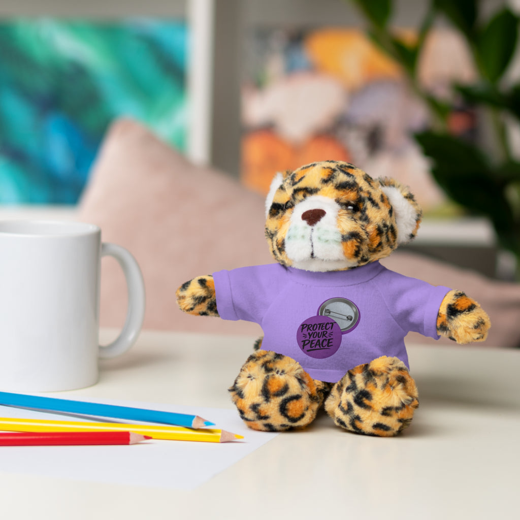 Plush Bear with 'Protect Peace' Tee