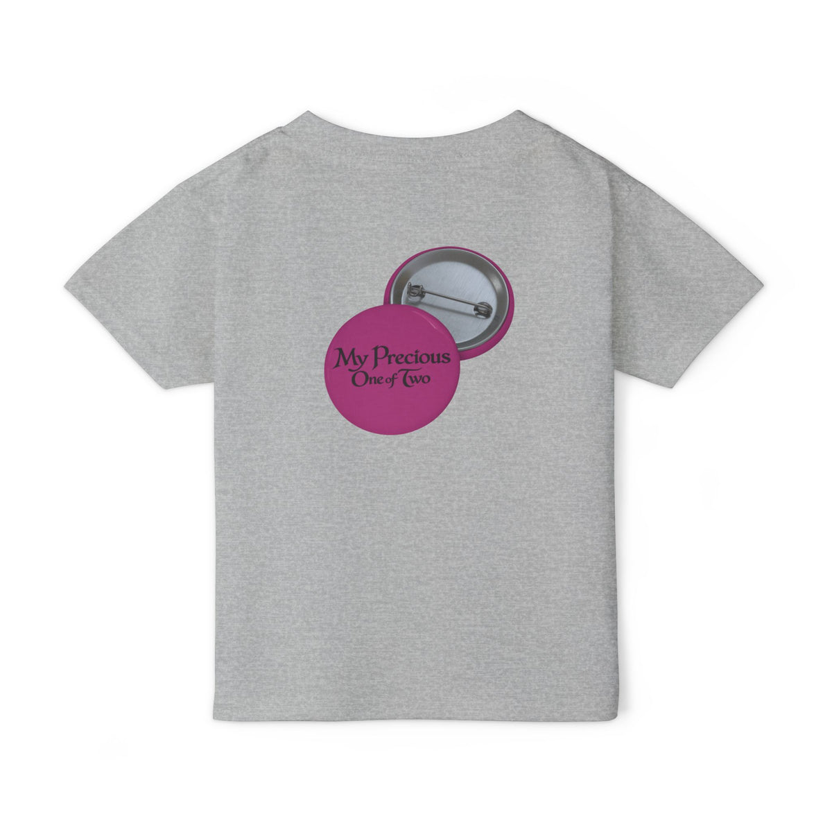 Toddler T-Shirt — "My Precious One of Four  Pink Button Graphic design