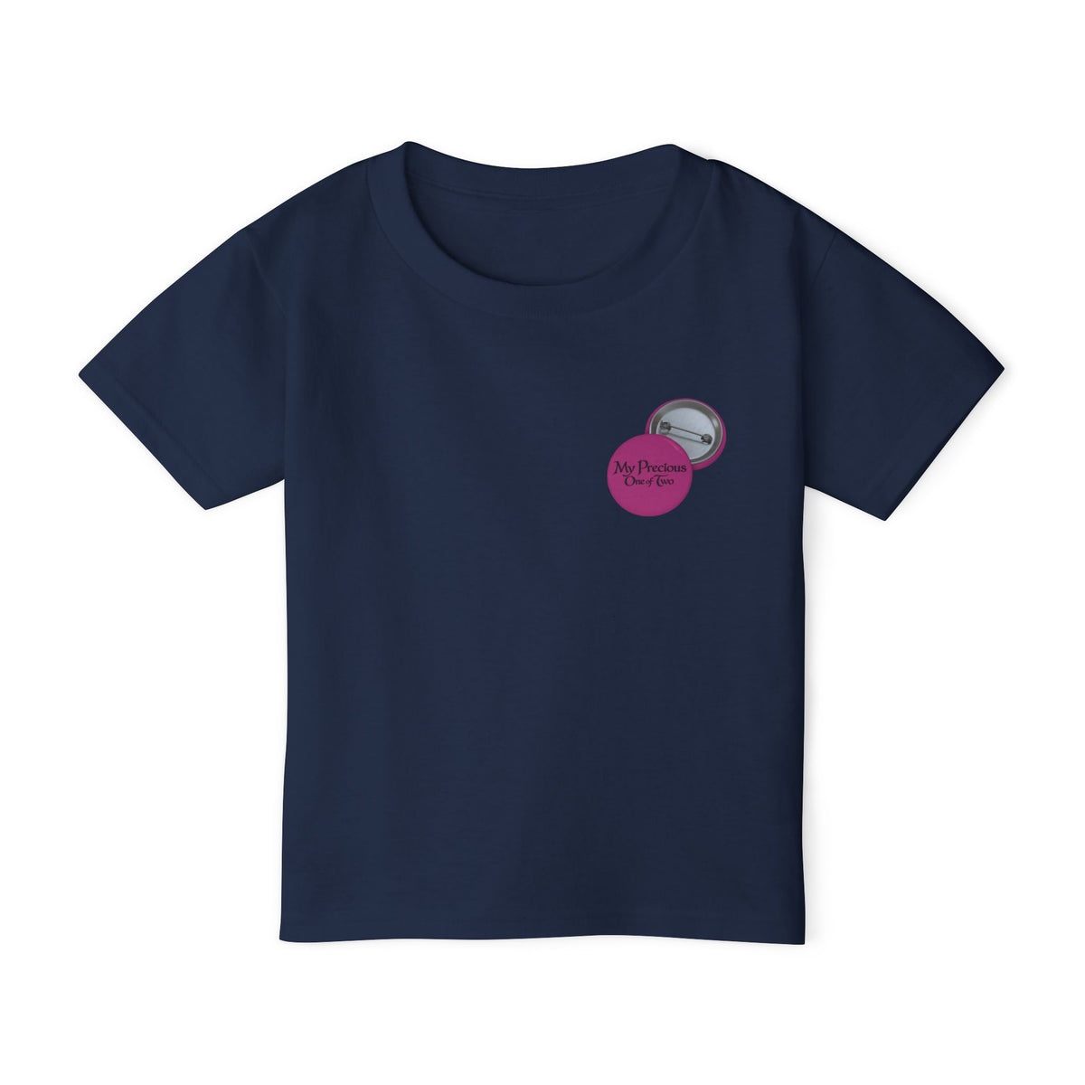 Toddler T-Shirt — "My Precious One of Four  Pink Button Graphic design