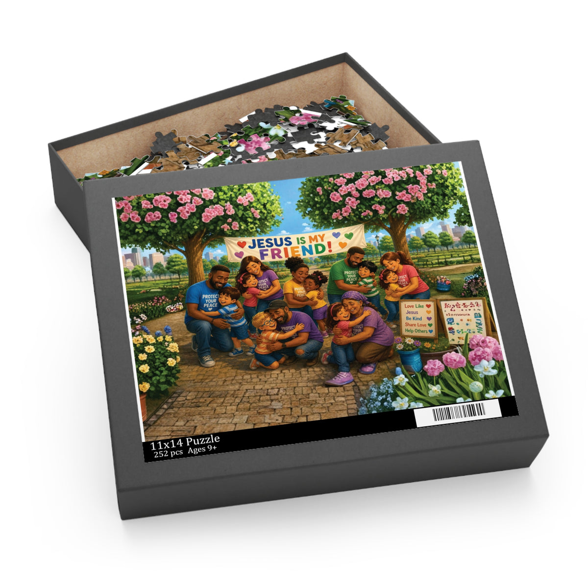 Jesus Is My Friend Puzzle — Family Park Scene (120/252/500 pc)
