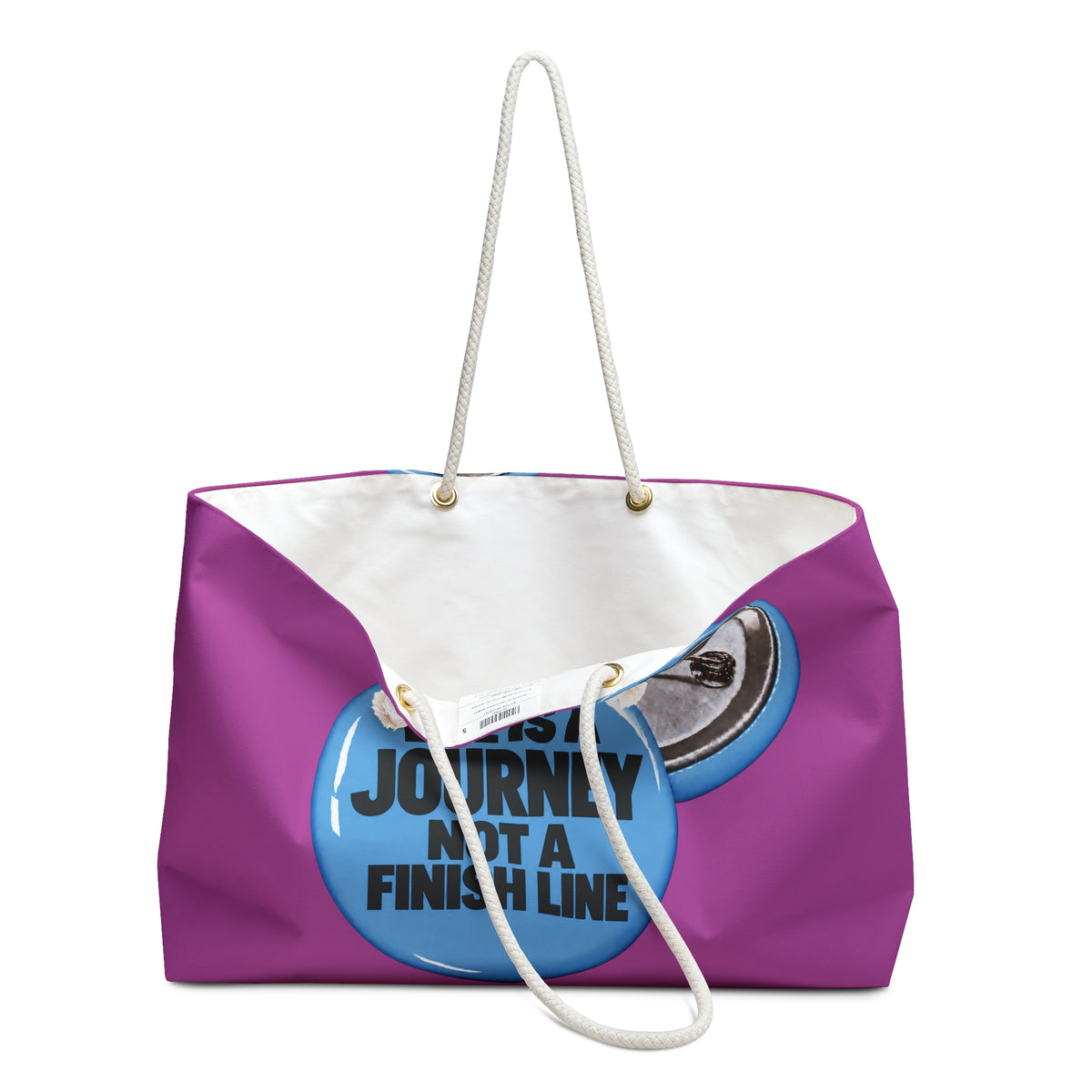 Inspirational Weekender Bag — "Life Is A Journey Not A Finish Line" Travel Tote