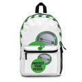 Protect Your Peace Green Button Backpack