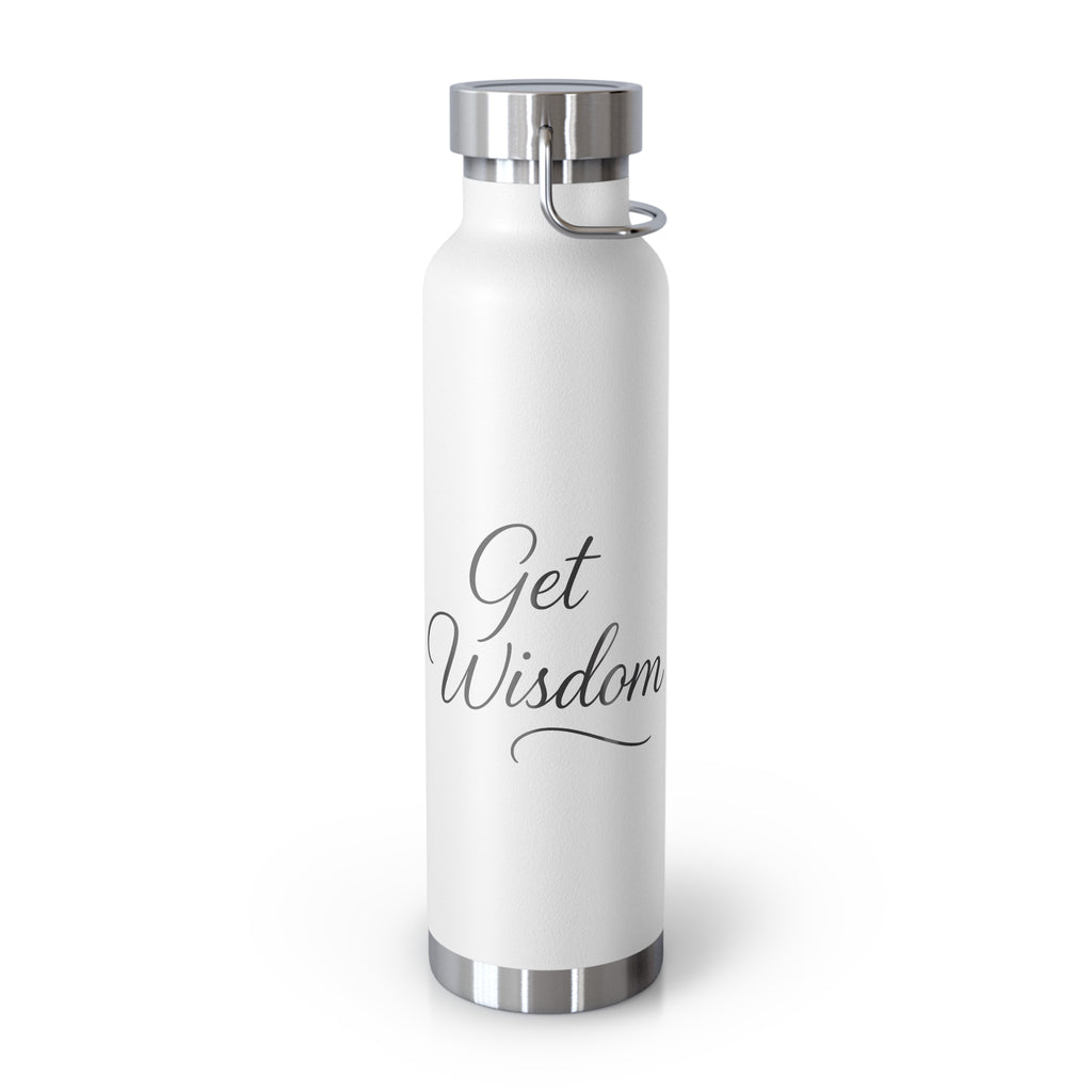 Get Wisdom 22oz Copper Vacuum Insulated Bottle — Insulated Water Bottle for Daily Hydration & Gifts