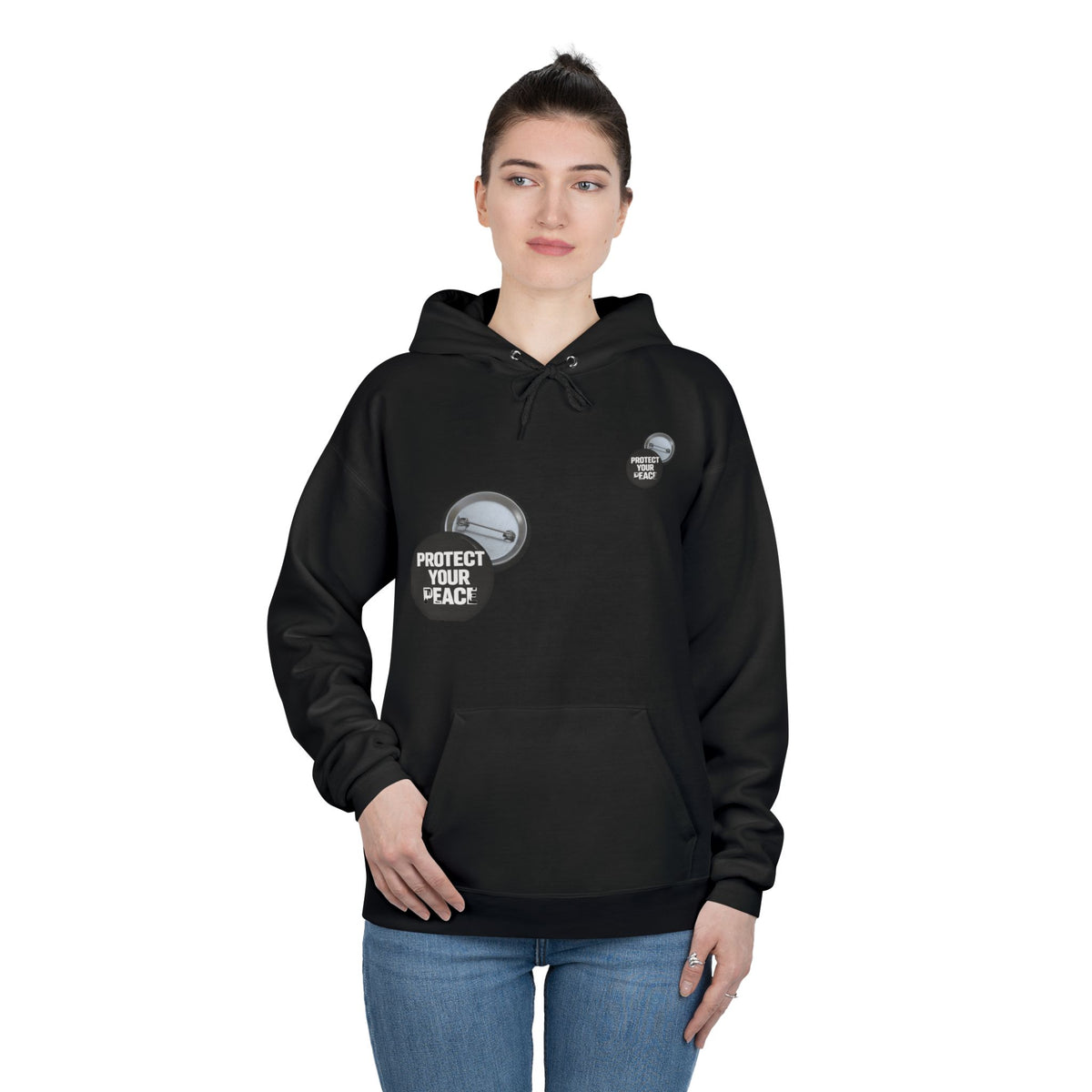 Protect Your Peace Hoodie — Minimal Badge Graphic Pullover