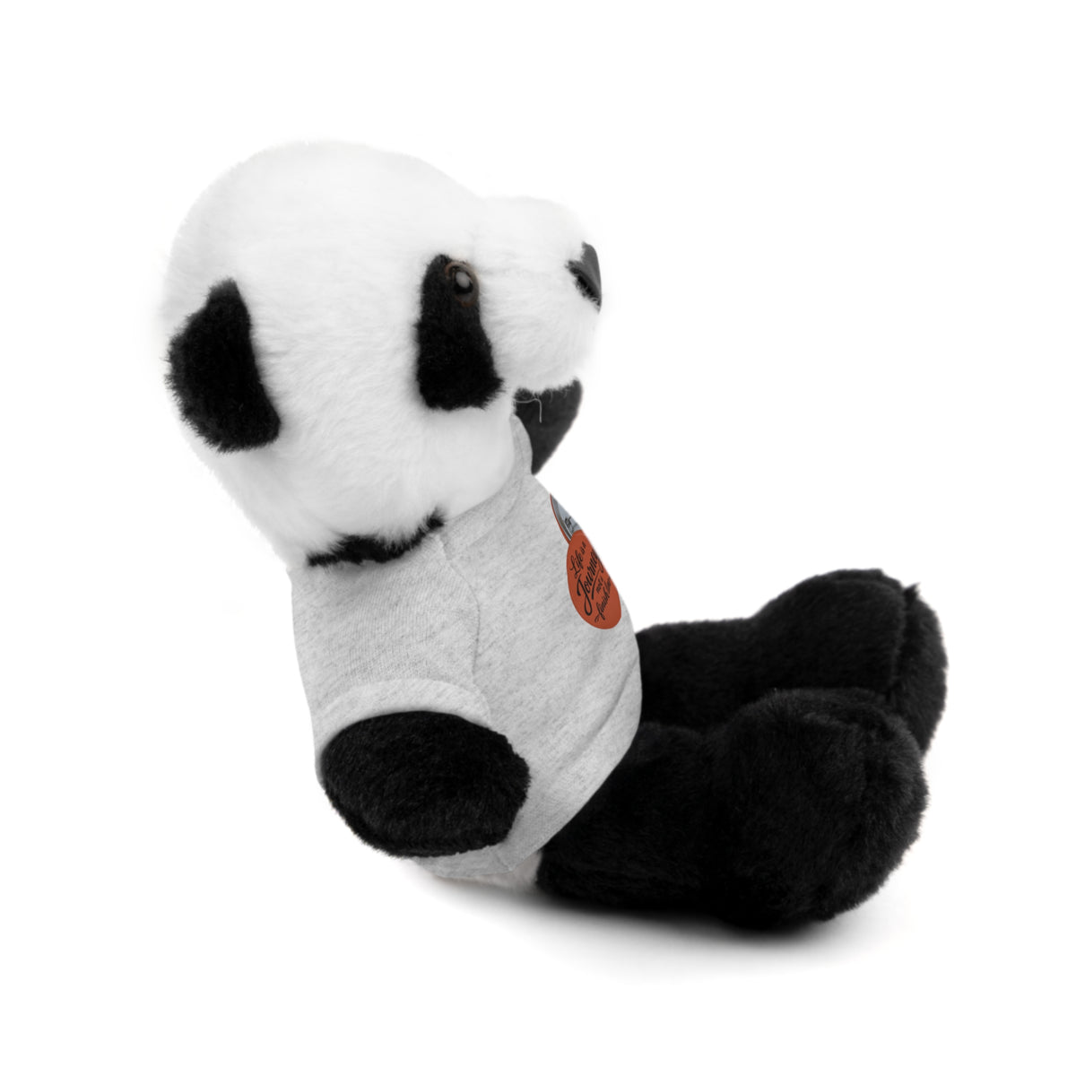 Life is a journey not a finish line. Plush Teddy Bear with Printed Tee — Cute Personalized Gift for Kids & Couples