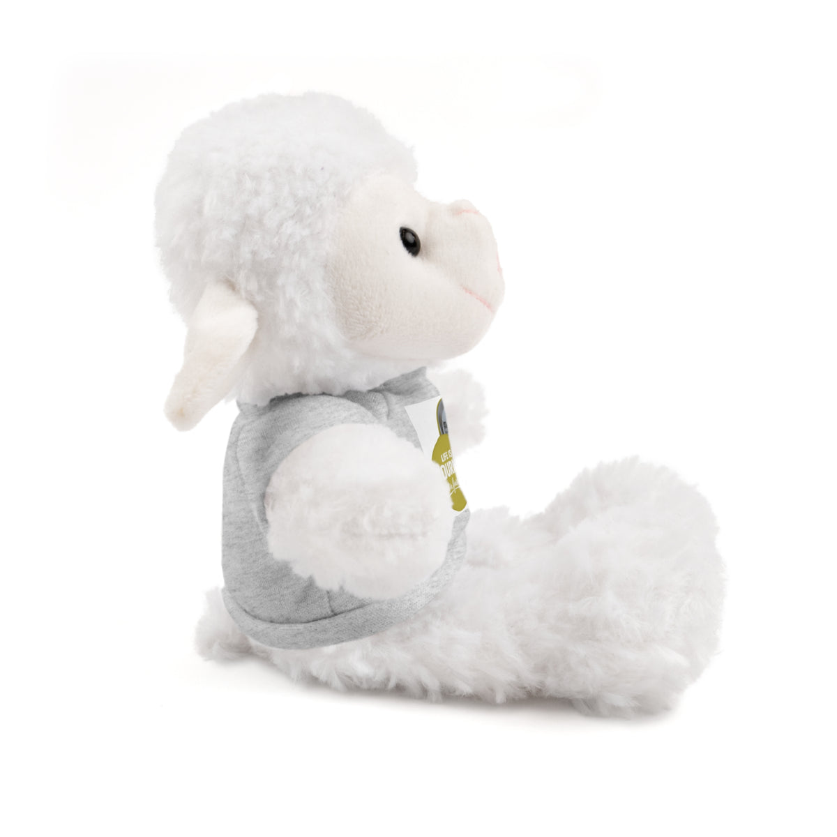 Cute Brown Teddy Bear with 'Life Is a Journey not a finish line.' Tee — Plush Gift for Kids & Travelers