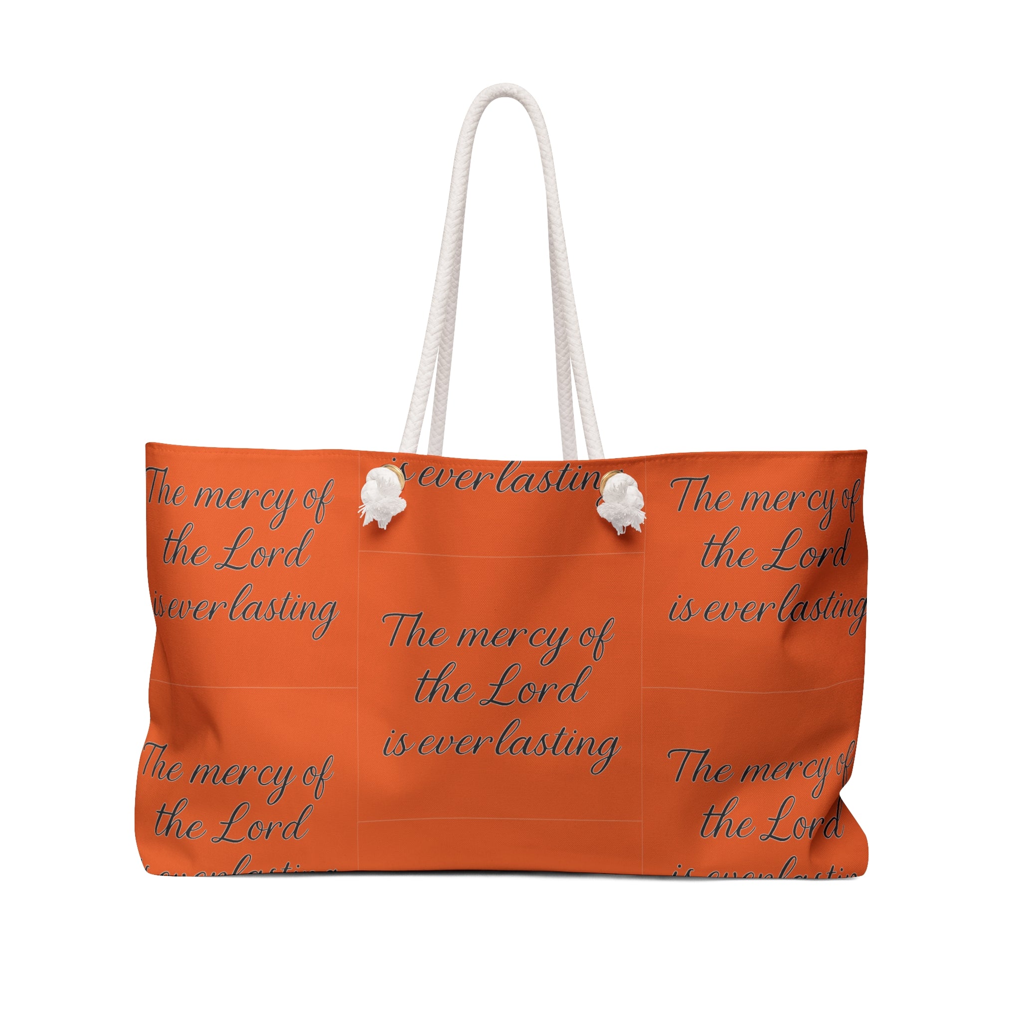 Weekender Bag – "The mercy of the Lord is everlasting" Religious Travel Tote