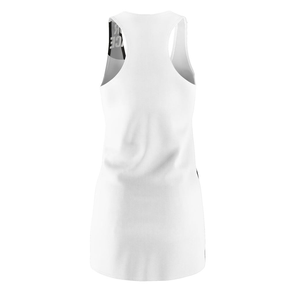 Racerback Dress — "Protect Your Peace" Graphic AOP Women's Dress