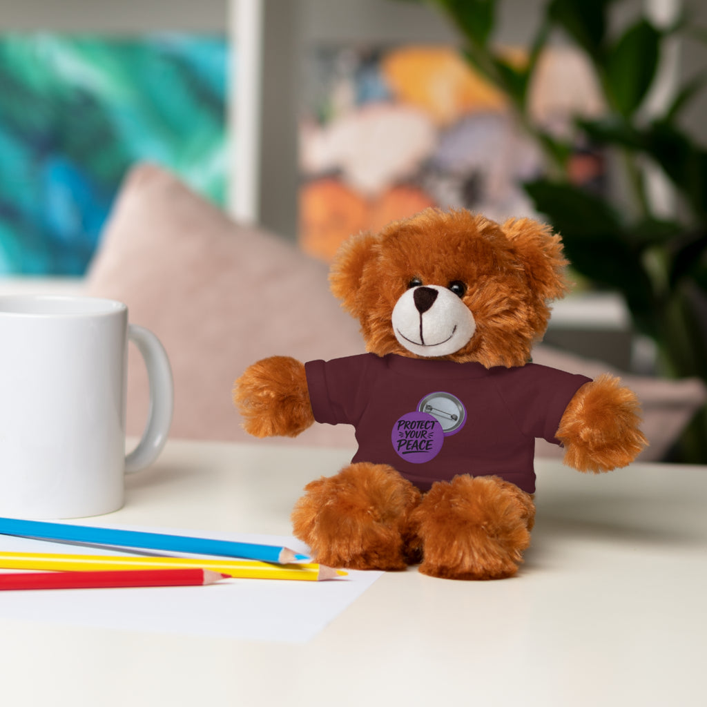 Plush Bear with 'Protect Peace' Tee