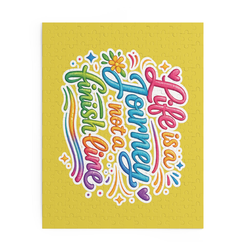 Life Is a Journey Not a Finish Line — Inspirational Puzzle (120/252/500 pcs)