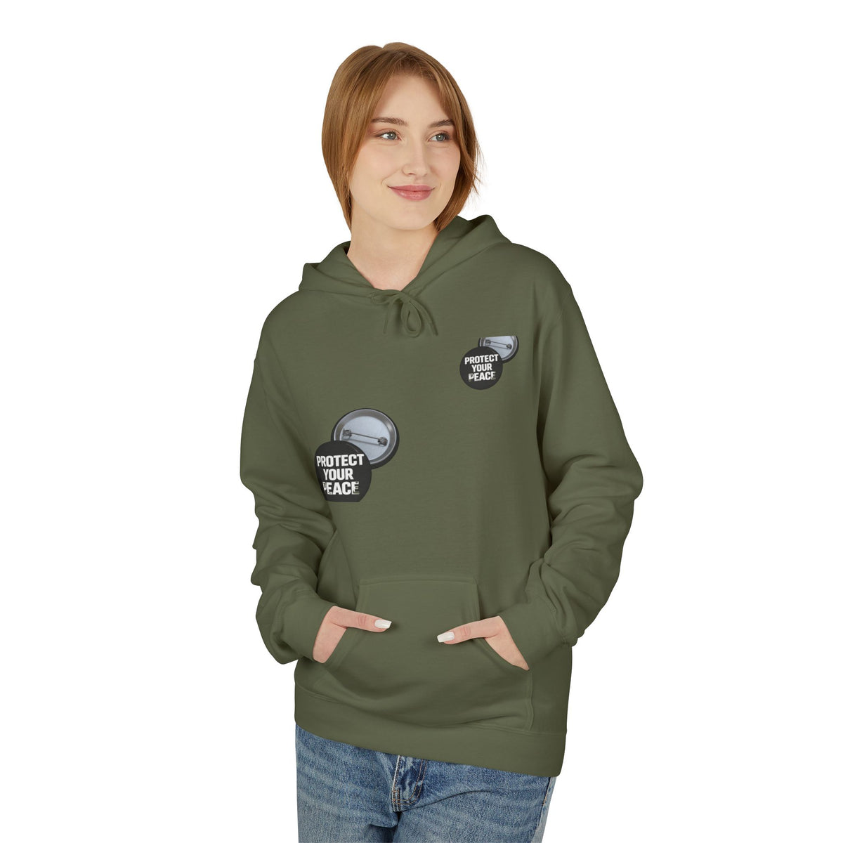 Protect Your Peace Hoodie — Minimal Bubble Logo Relaxed Pullover