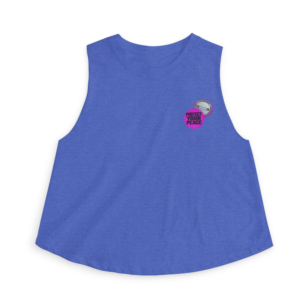 Crop Top — Small Purple 'Good Vibes' Pin Graphic