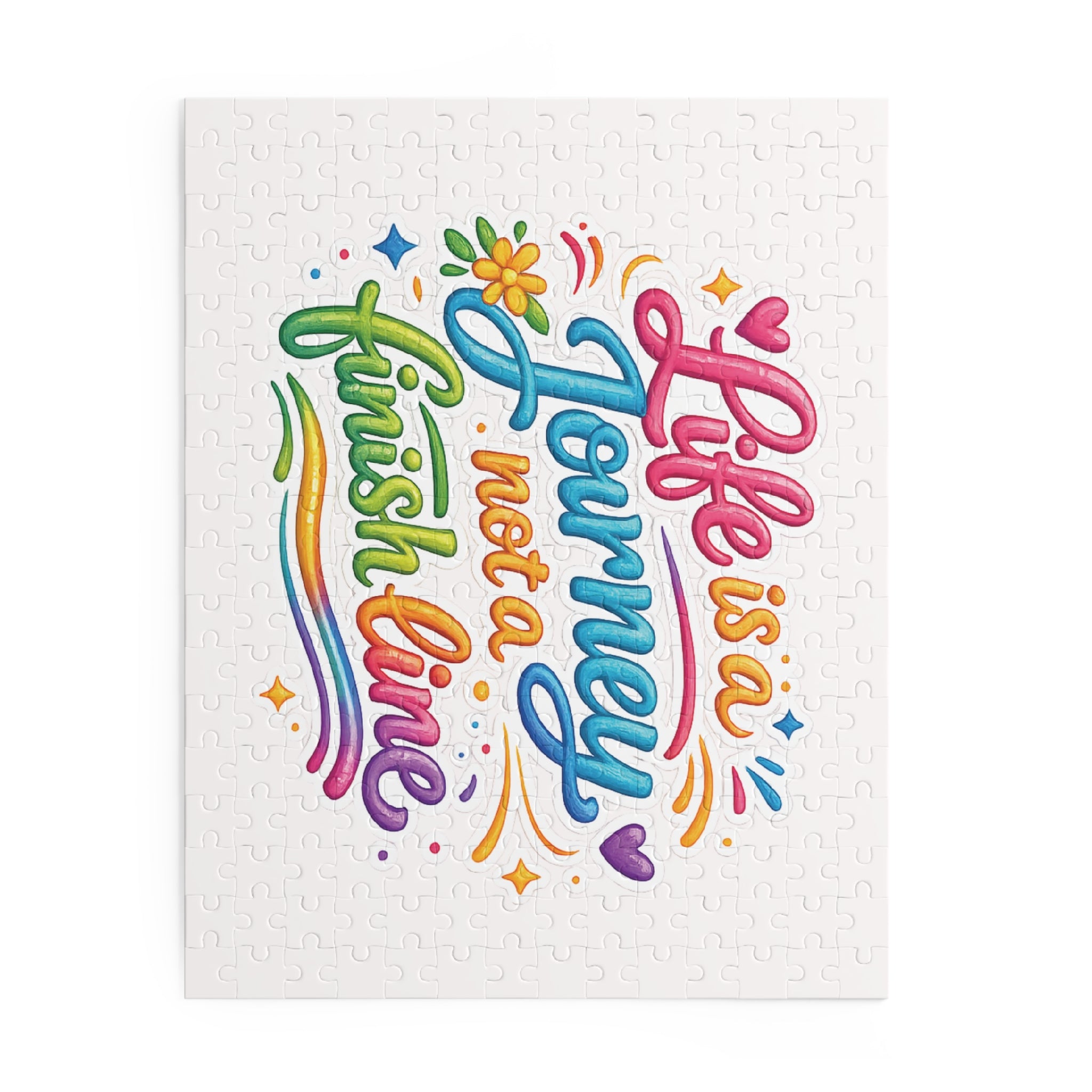 Inspirational Rainbow Puzzle - "Life is a Journey Not a Finish Line" (120/252/500 pcs)