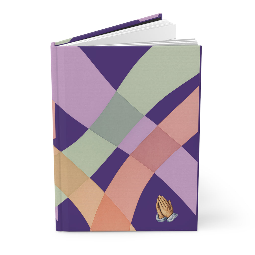 Abstract Pastel Curve Hardcover Journal