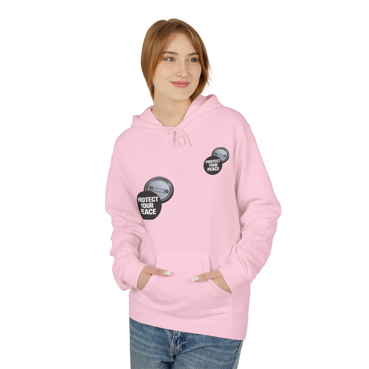 Protect Your Peace Hoodie — Minimal Badge Graphic Pullover