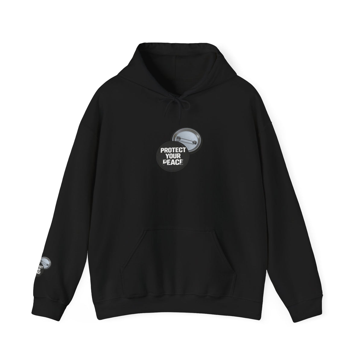 Hoodie  protect your peace  graphic design sleave and chest