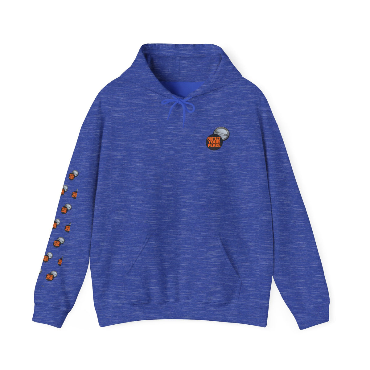 Hockey Puck & Helmet Hoodie — Retro Hockey Sleeve Graphic Sweatshirt