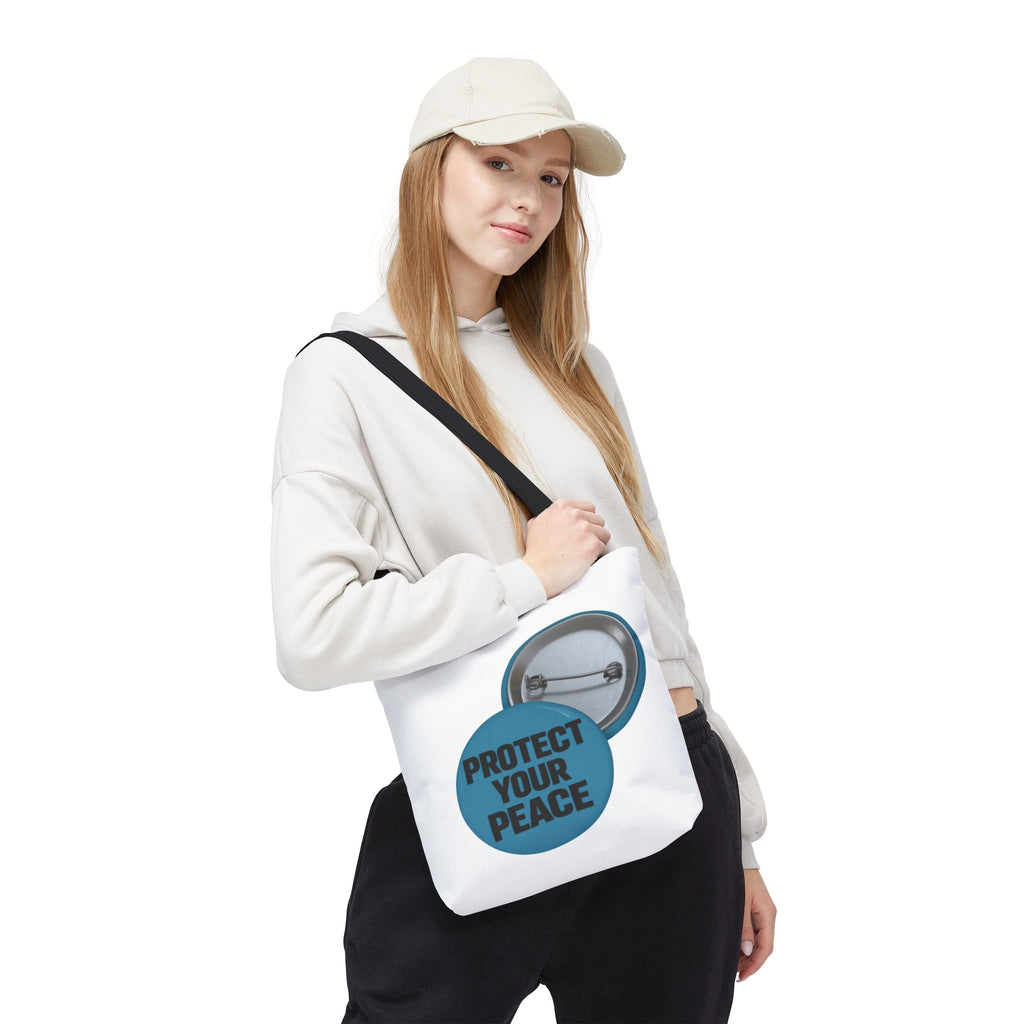 Protect Your Peace Tote Bag - Inspirational Everyday Canvas Shopper